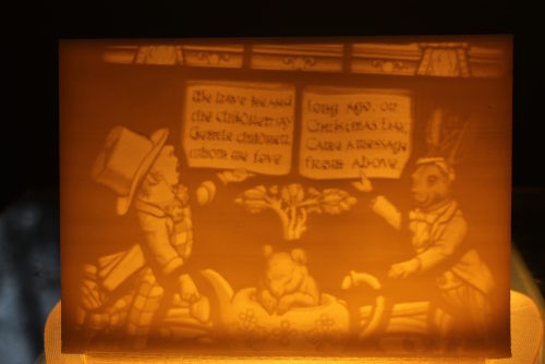 Заготовки для изготовления лампы с героями "Алисы в стране чудес"