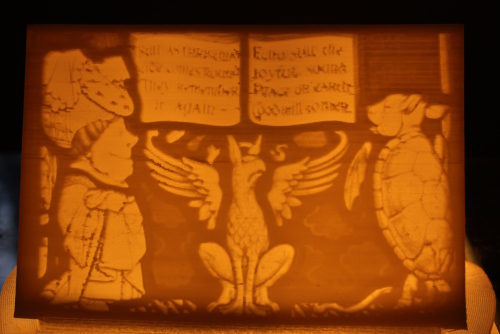 Заготовки для изготовления лампы с героями "Алисы в стране чудес"