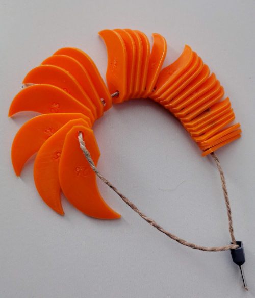 Набор радиусомеров (шаблон радиусный) от 1 до 50 мм с шагом 1 мм для внутреннего и наружного диаметров